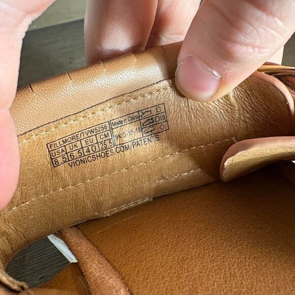 vionic fillmore womens size 8.5 shoes brown leather slip on slide comfort sandal - Picture 8 of 8